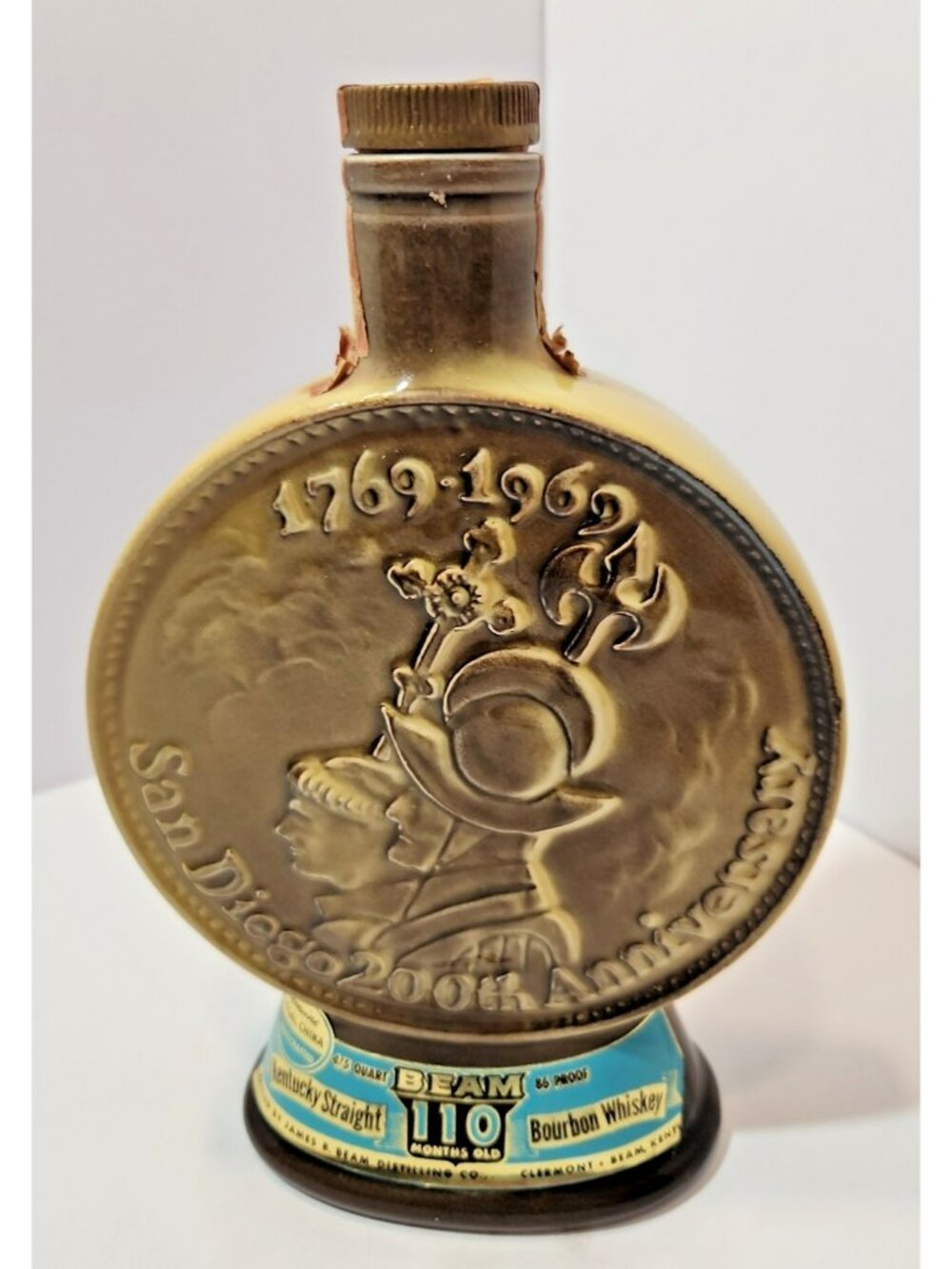 Vtg Jim Beam San Diego 200th Anniversary 1769-1969 Decanter Empty
